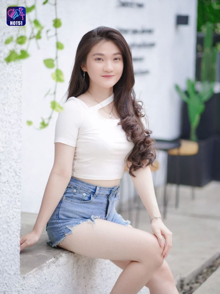 Beautiful girl live stream on Hot51 app